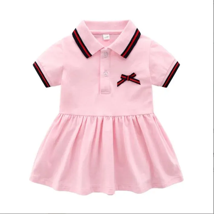 Cute Baby Girls Princess Dress Summer Toddler Short Sleeve Dresses Cotton Newborn Skirts Infant Clothes Kids Clothing 0-24 Months