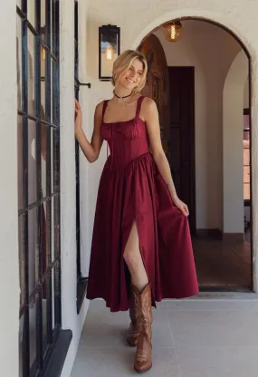 Daphne Maxi Dress-Wine