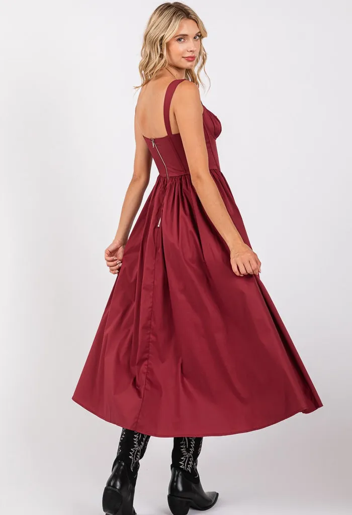 Daphne Maxi Dress-Wine