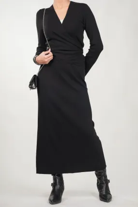 Dark Night Knit Wrap Skirt Co-Ord