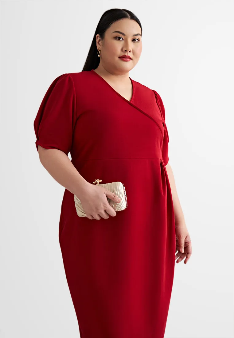 Daveney Short Sleeve Party Wrap Dress