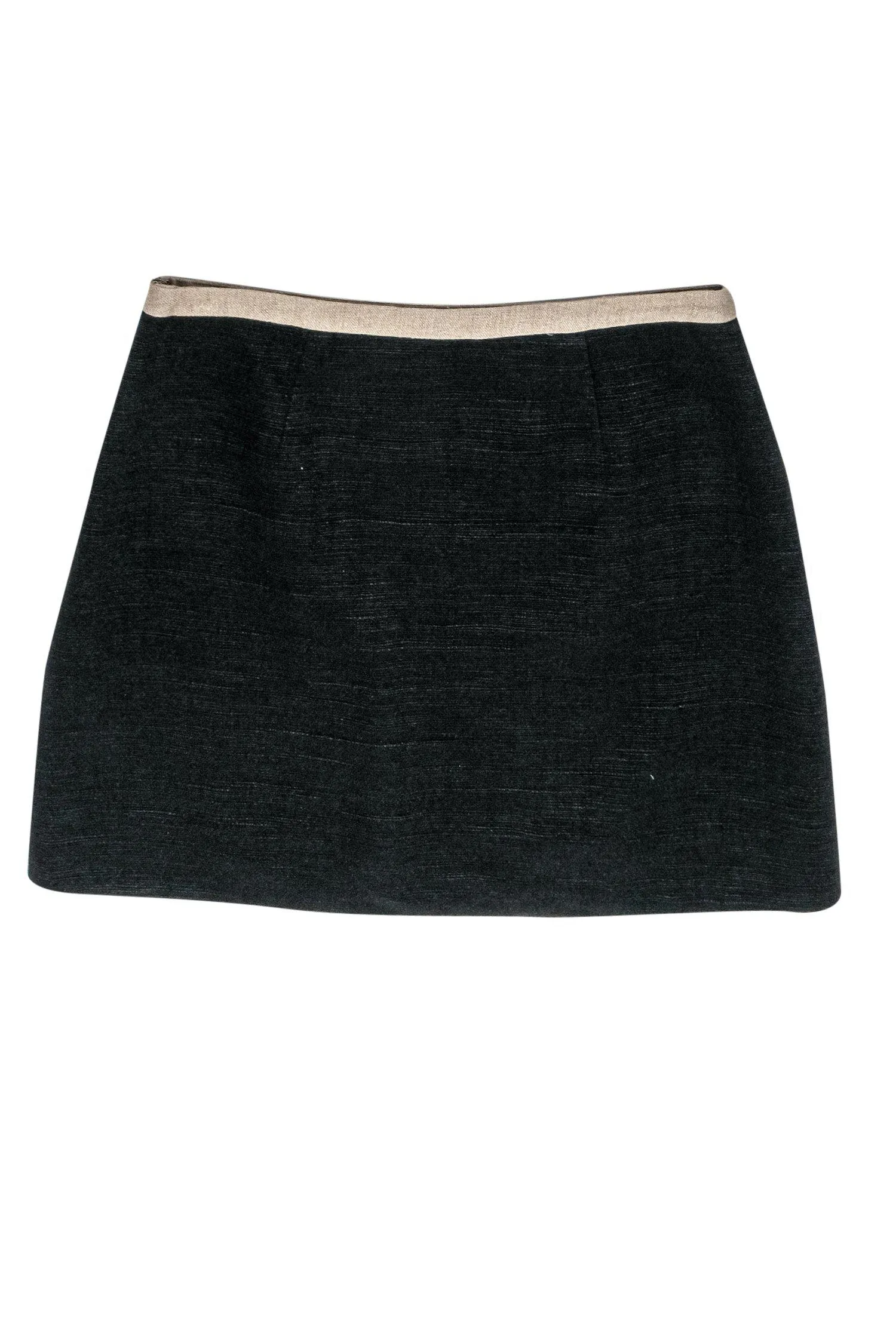 Derek Lam - Black & Tan Cotton Blend Miniskirt Sz 4