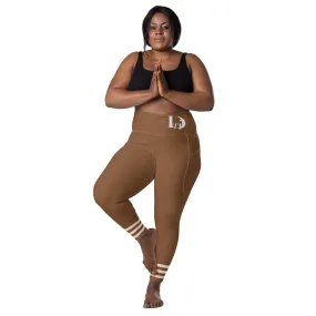 Descendants of the Island Brown and Pale Orange Crossover leggings with pockets