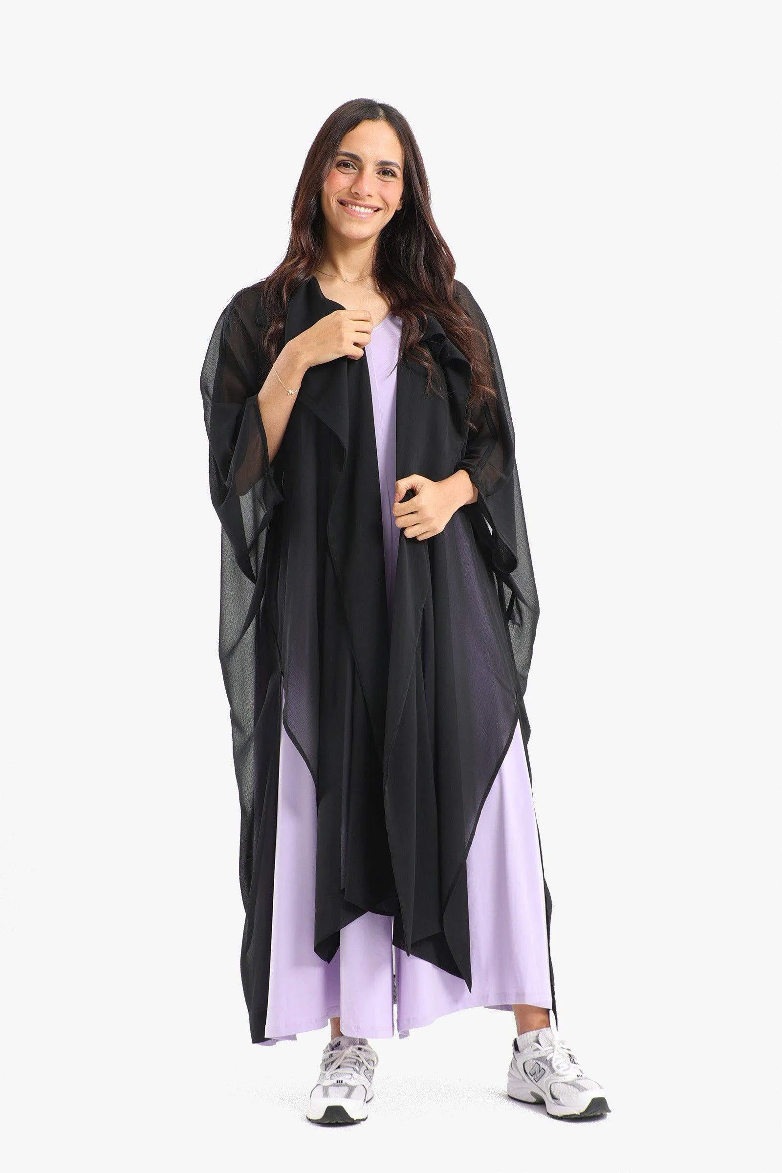 Draped Chiffon Kimono