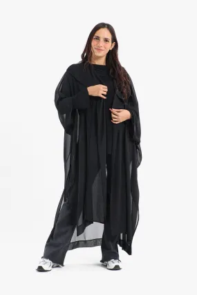 Draped Chiffon Kimono