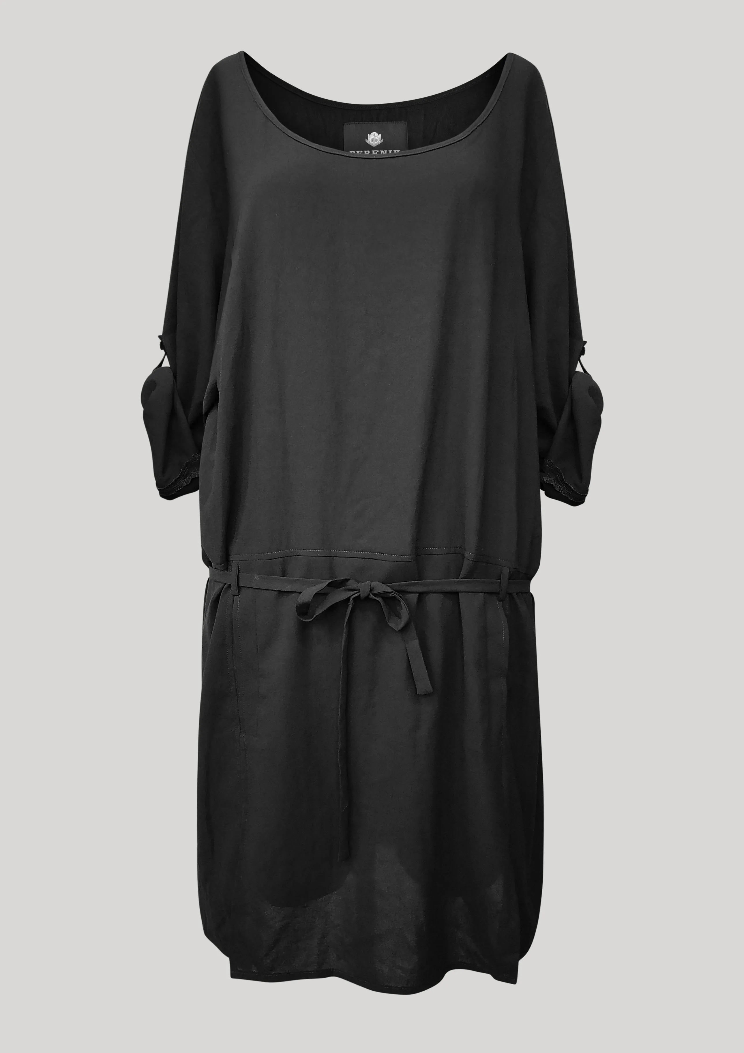 DRESS LONG - SLEEVES - black