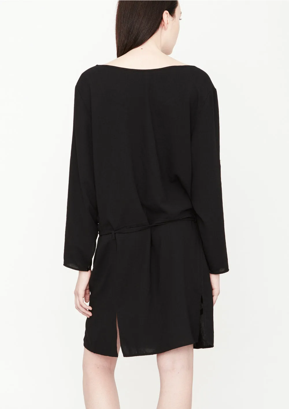 DRESS LONG - SLEEVES - black