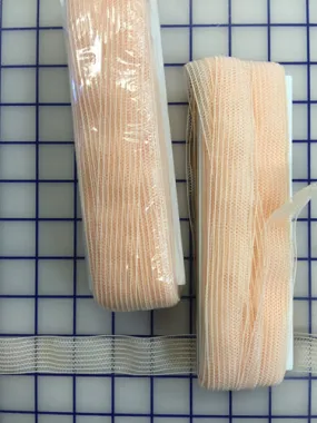 Elastic Invisible Mesh 7/8 inch Peachy