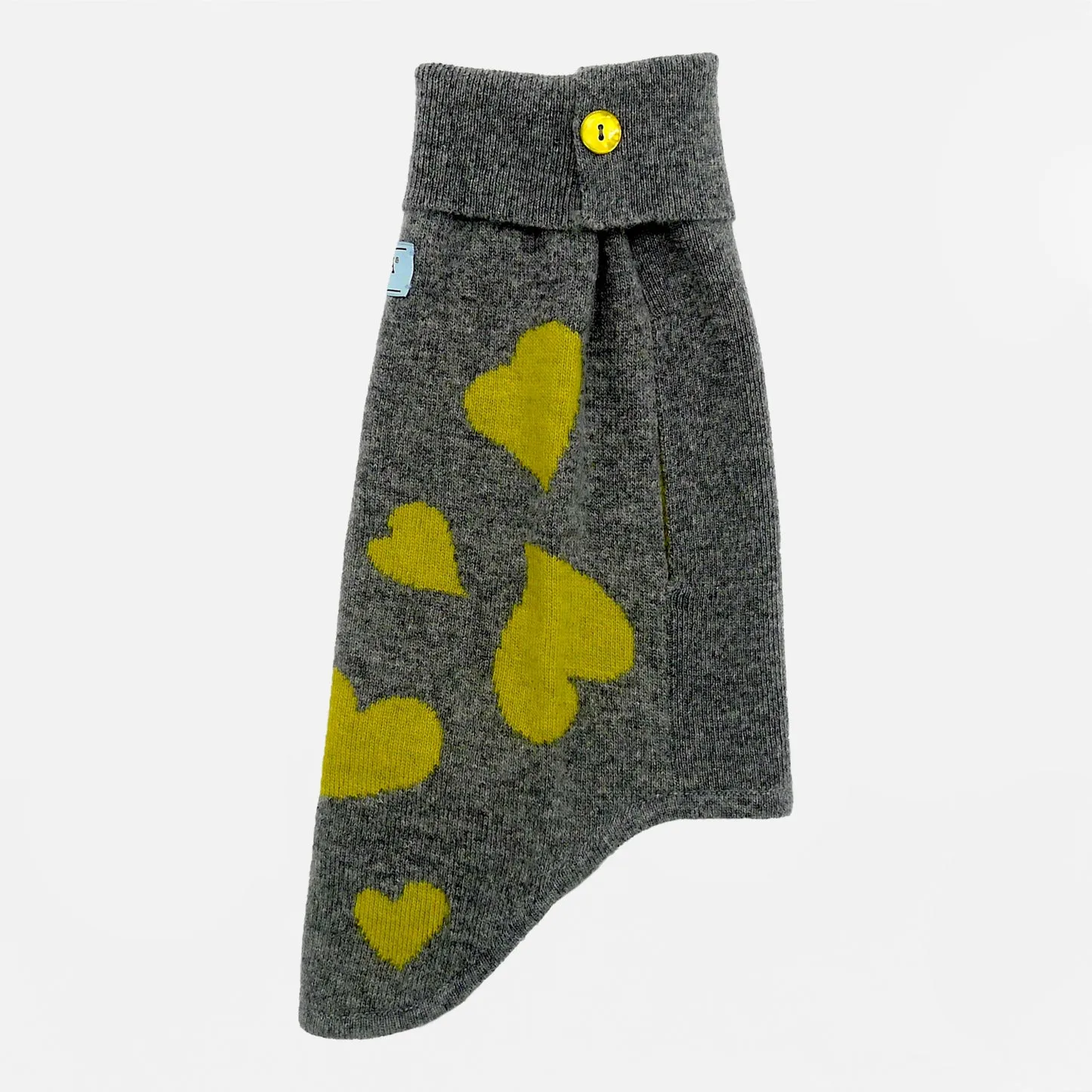 Emma Firenze Dog Jumper in Cashmere with Hearts Motif for Petite Pups