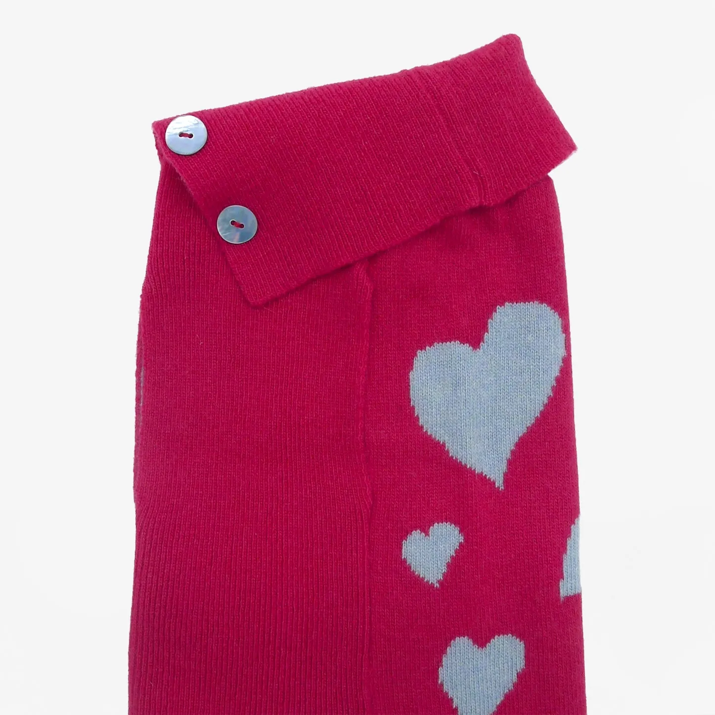 Emma Firenze Dog Jumper in Cashmere with Hearts Motif for Petite Pups