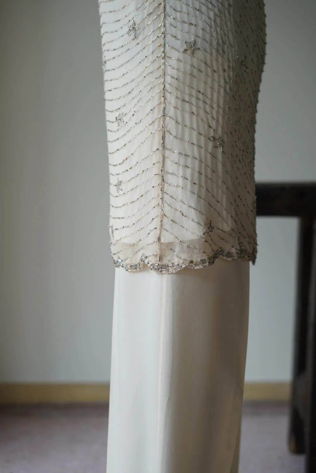 FUMIKA_UCHIDA<BR>HAND BEADED EMBROIDERY SLIP DRESS