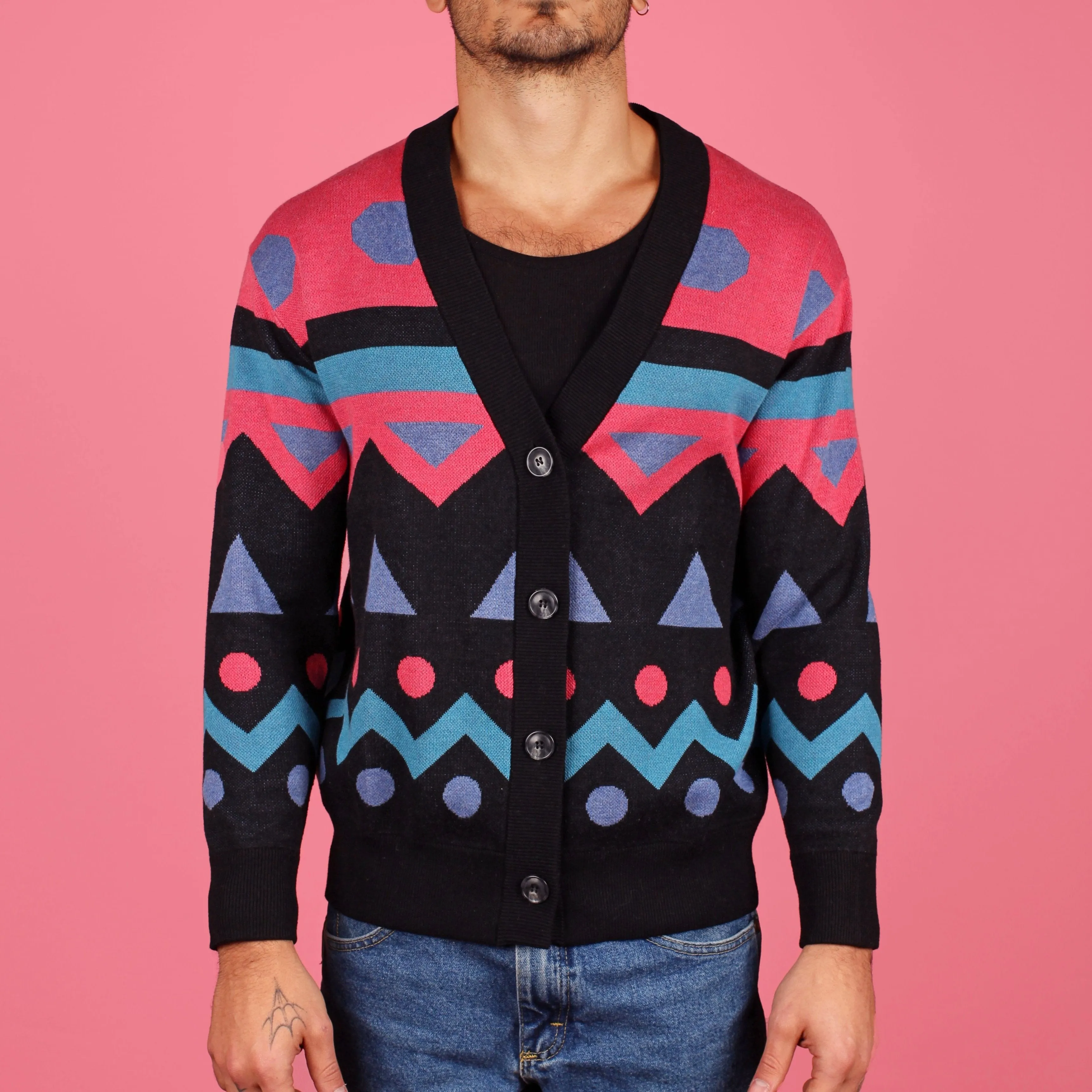 Funky 90's Knit Cardigan