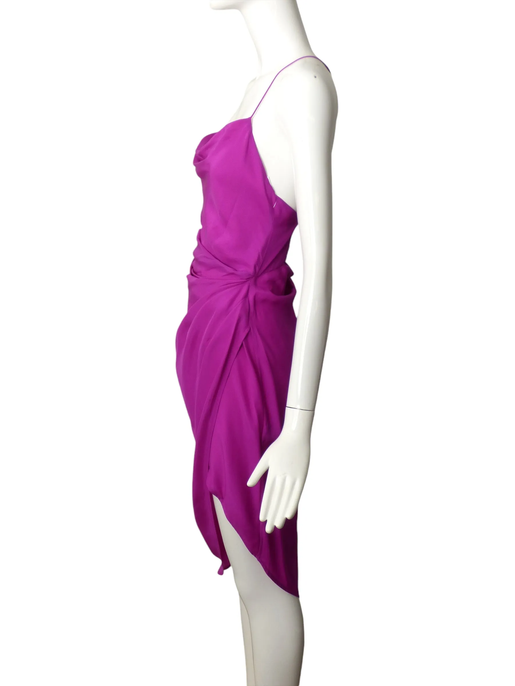 GAUGE 81- Purple Draped Silk Slip Dress, Size 2