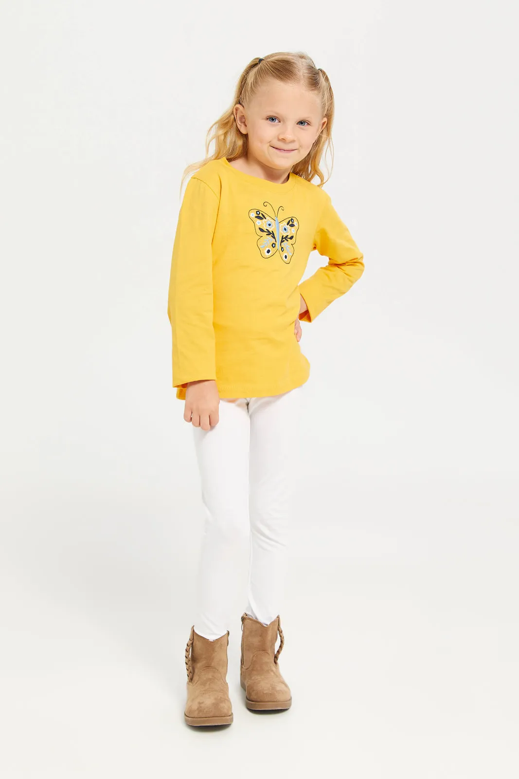 Girls Mustard Jersey T-Shirt