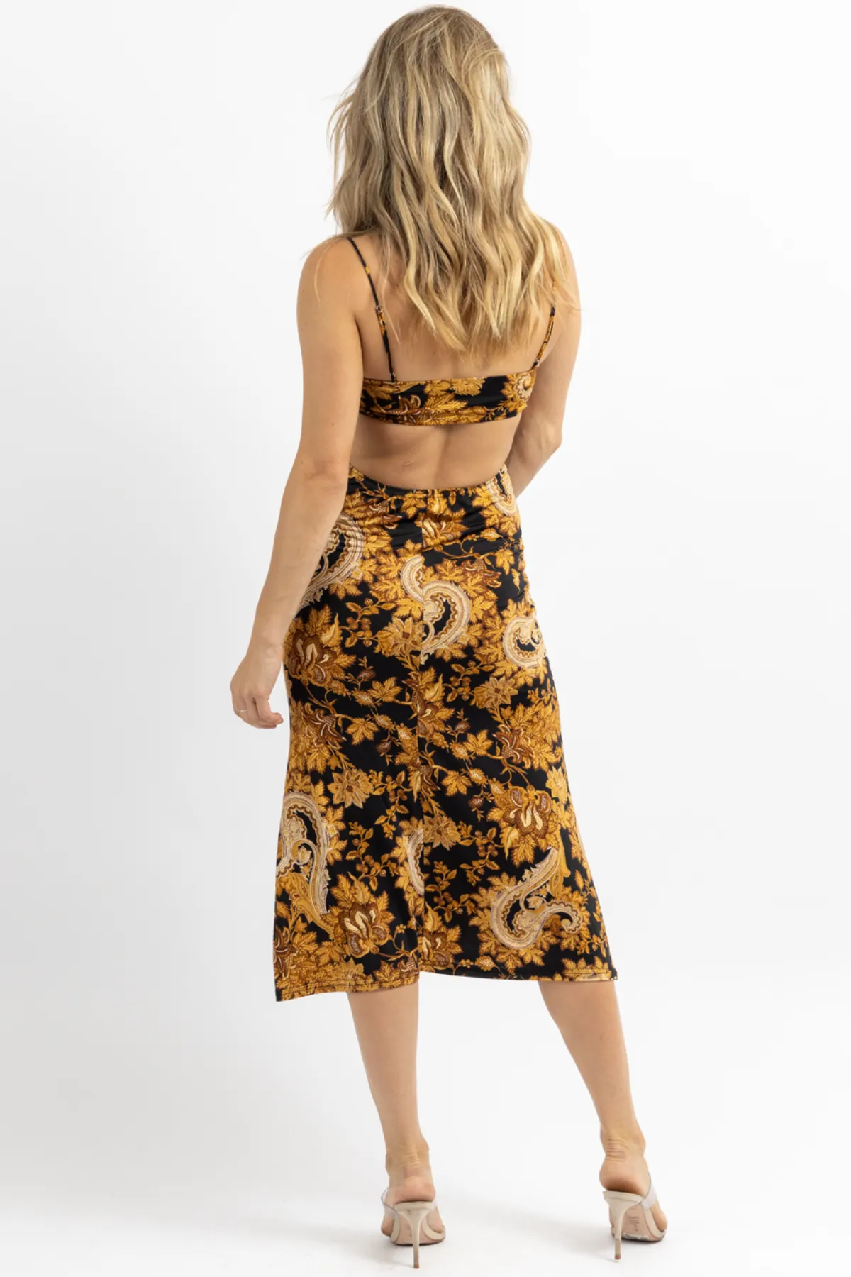 GOLD STANDARD OPEN BACK SLIP DRESS