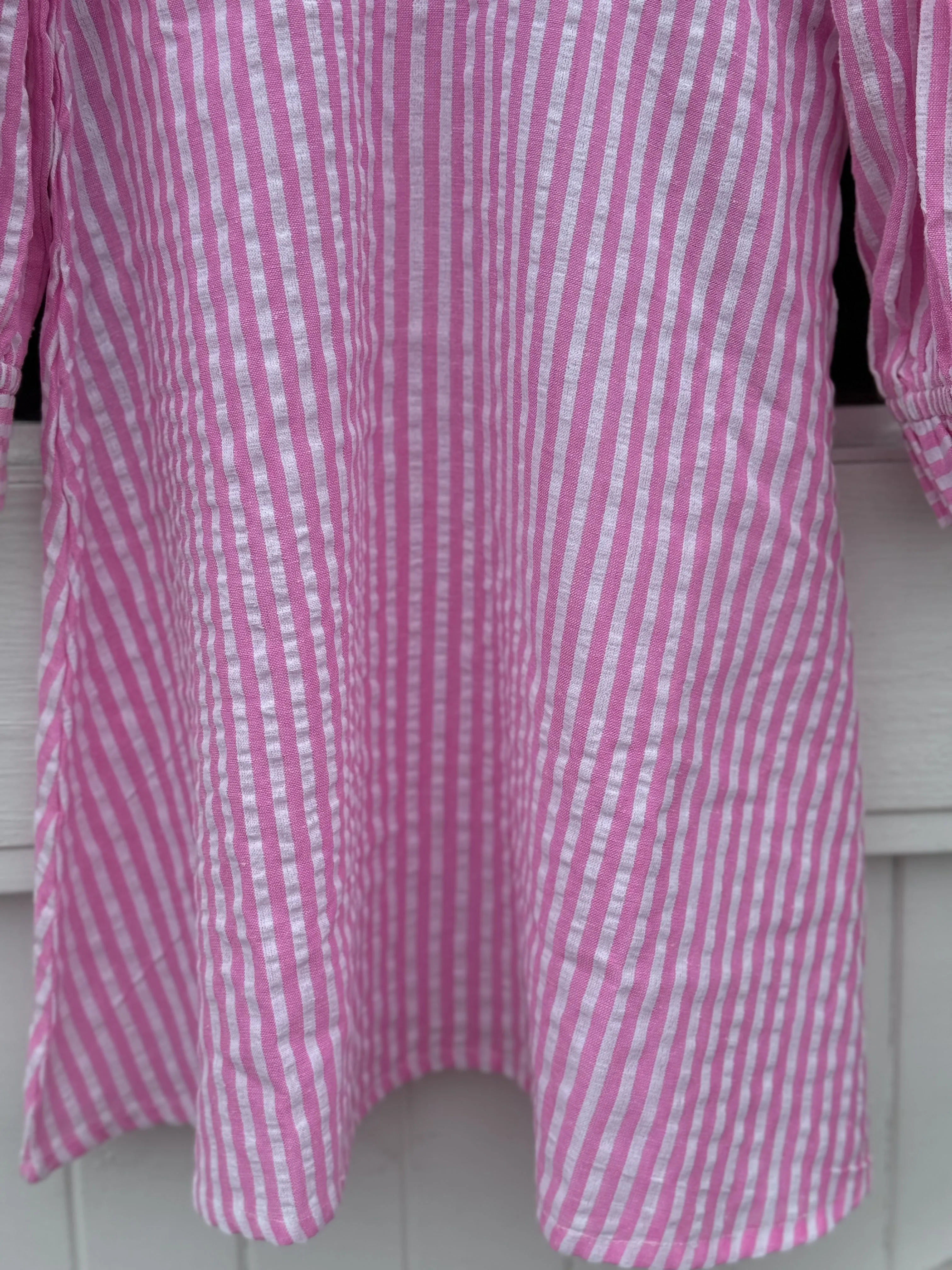 Grace and May Mini Dress Pink Stripe