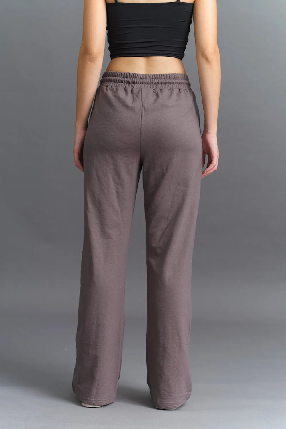 Grey Wide-Leg Sweatpants