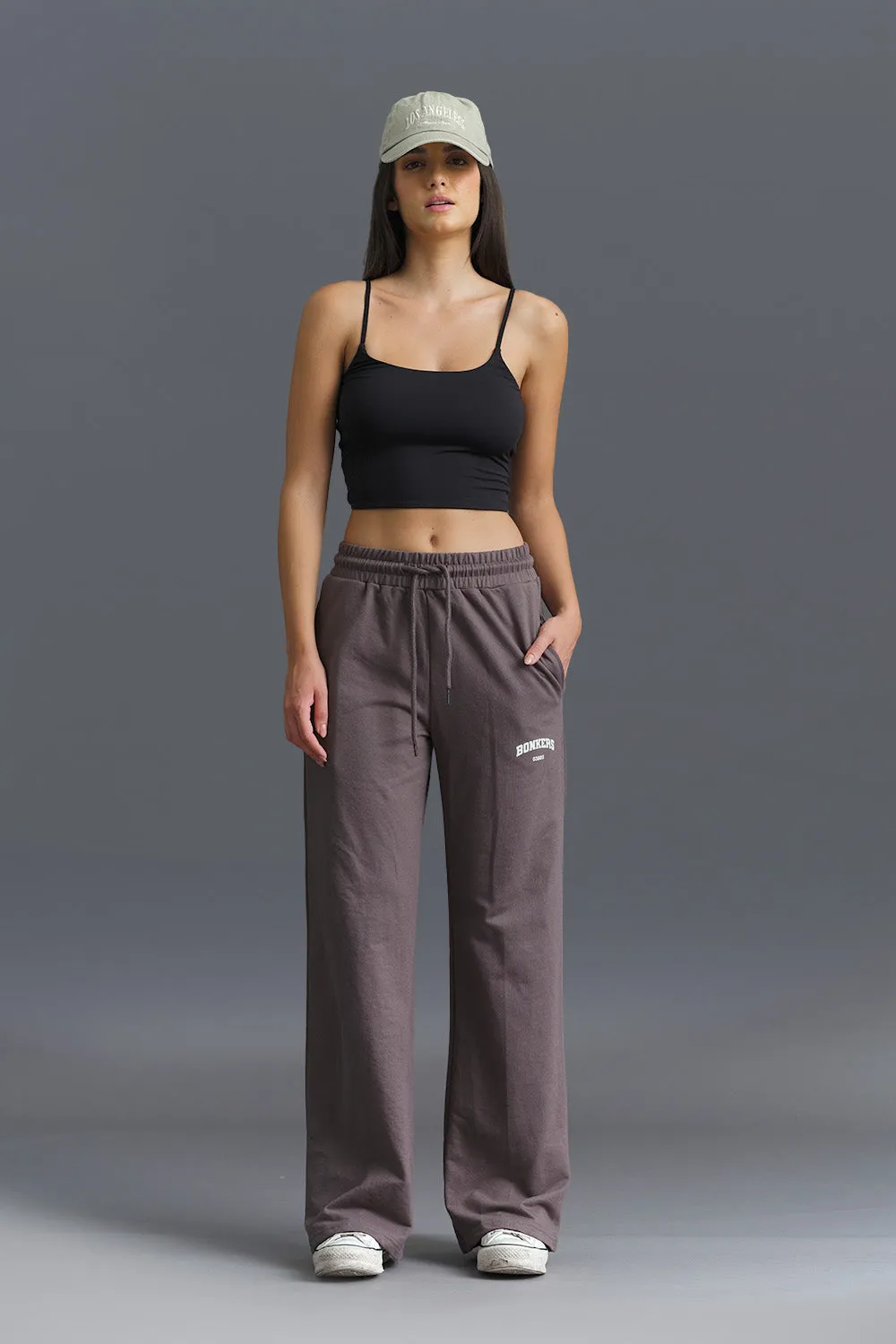 Grey Wide-Leg Sweatpants