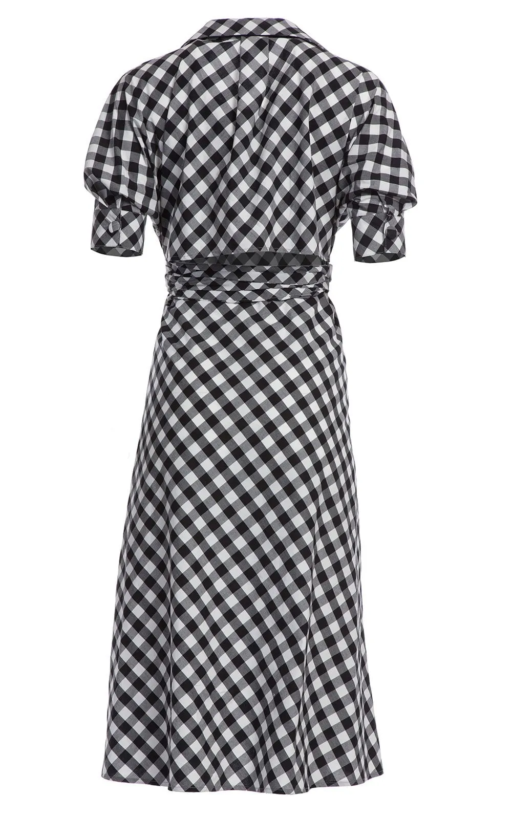 Habitual - Wrap Dress in Black/White Gingham