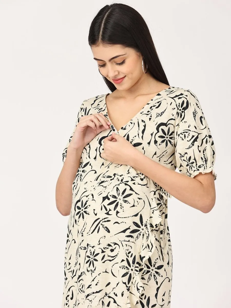 Hay Blossom Maternity and Nursing Dress