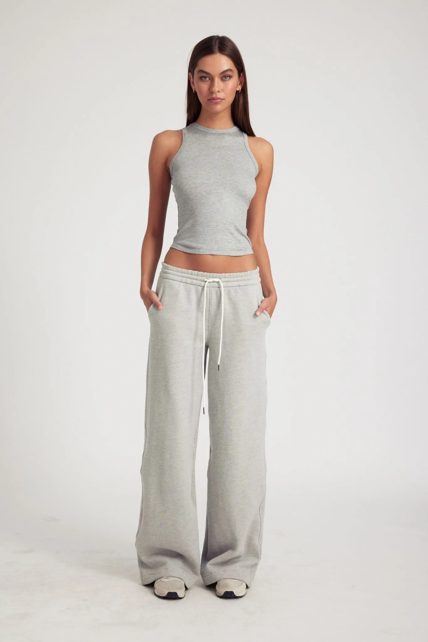 Heather Grey Baggy Sweatpants