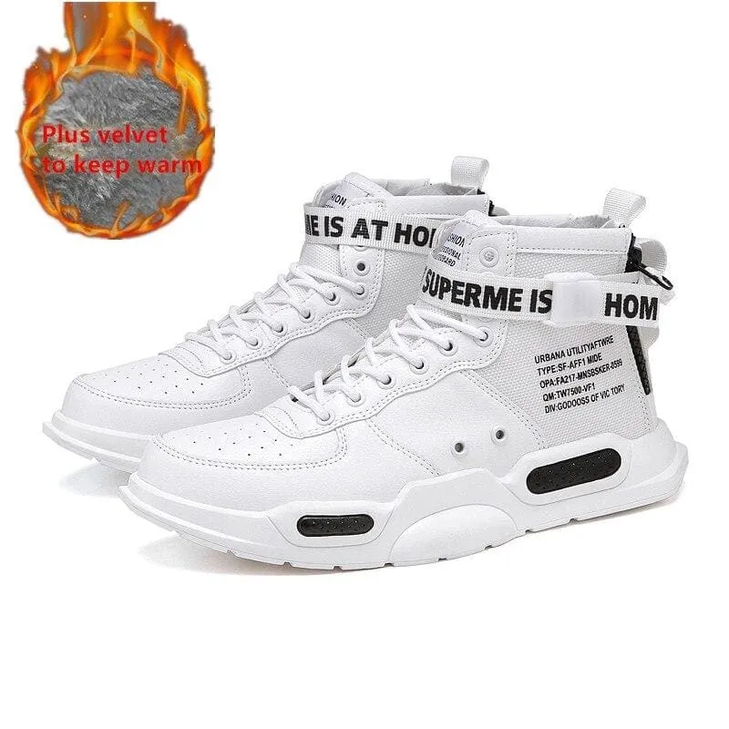 High-top Sneakers Men's Cotton Shoes