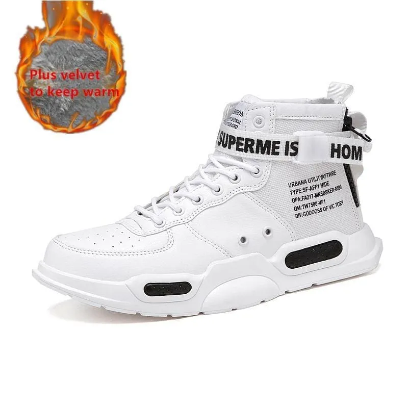 High-top Sneakers Men's Cotton Shoes