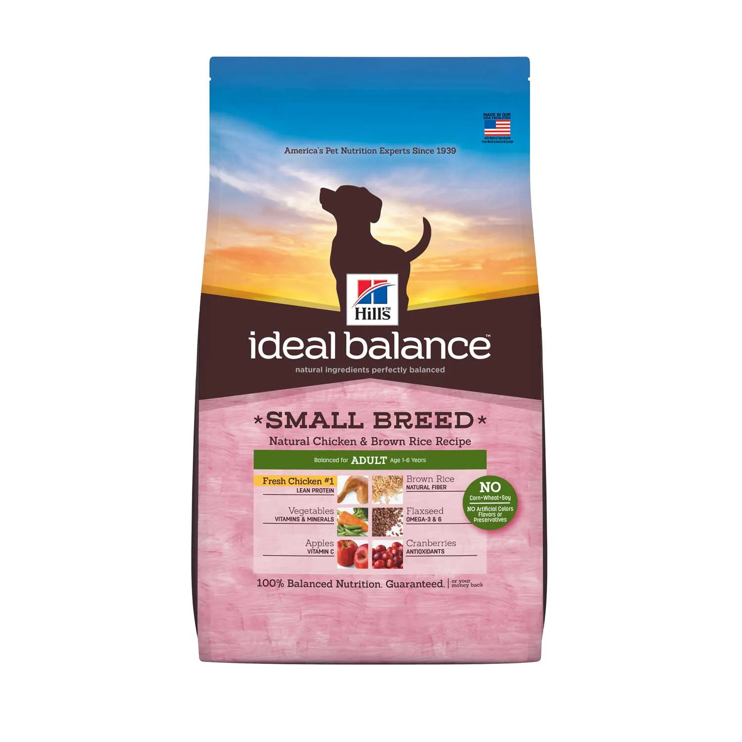 Hill's Ideal Balance Small Breed Natural Chicken & Brown Rice Adult Dry Dog Food 4lb