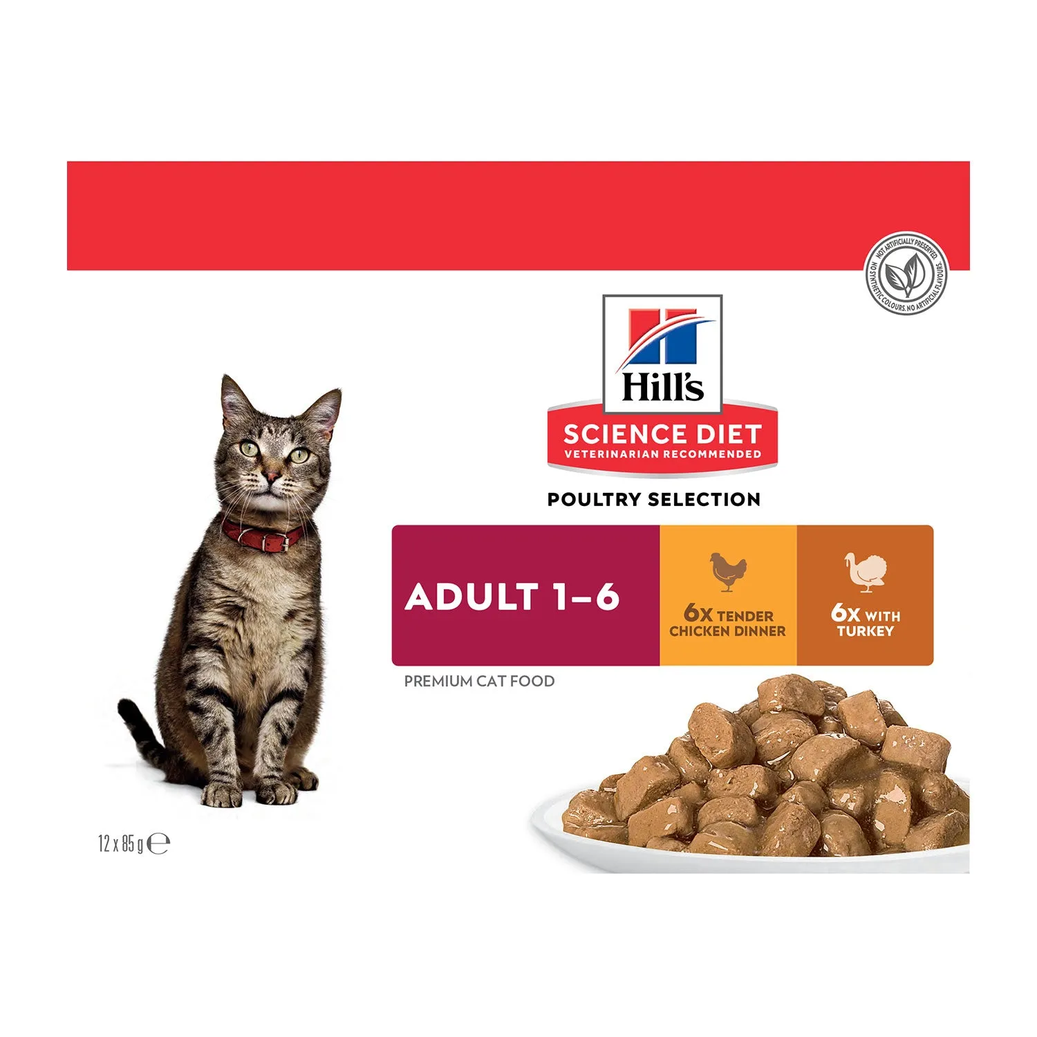 Hills Science Diet Poultry Selection Variety Pack Adult Wet Cat Food 12 x 85g