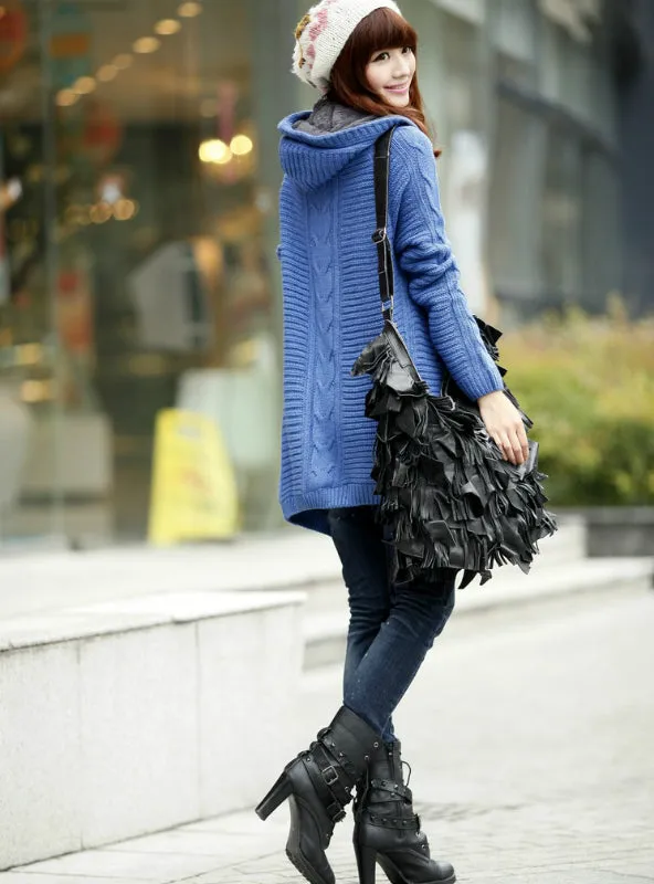 Hooded Cardigan Cashmere Sweater Women Coat