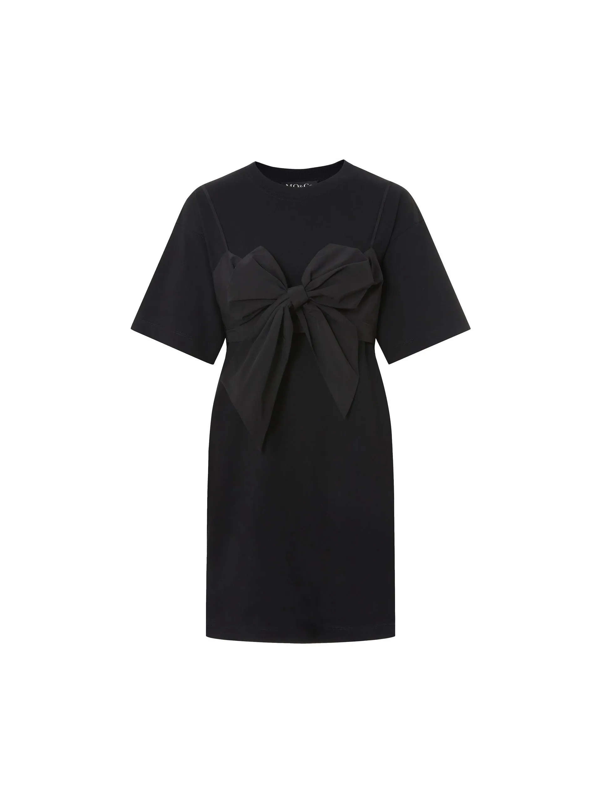 HOT SALE Detachable Slip Bow Cotton T-shirt Dress