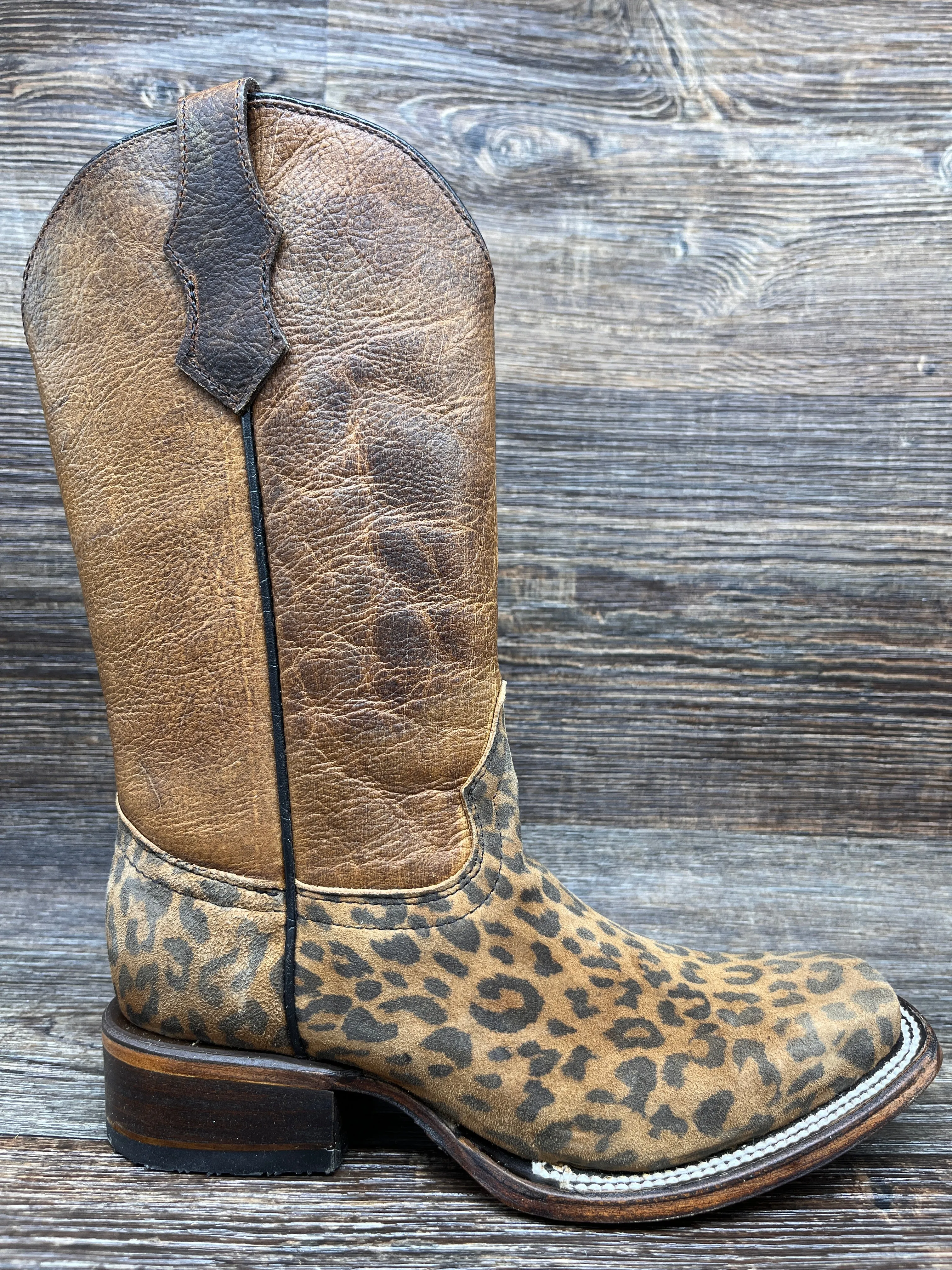 j7108 Kid's Youth Leopard Print Square Toe Western Boot by Corral