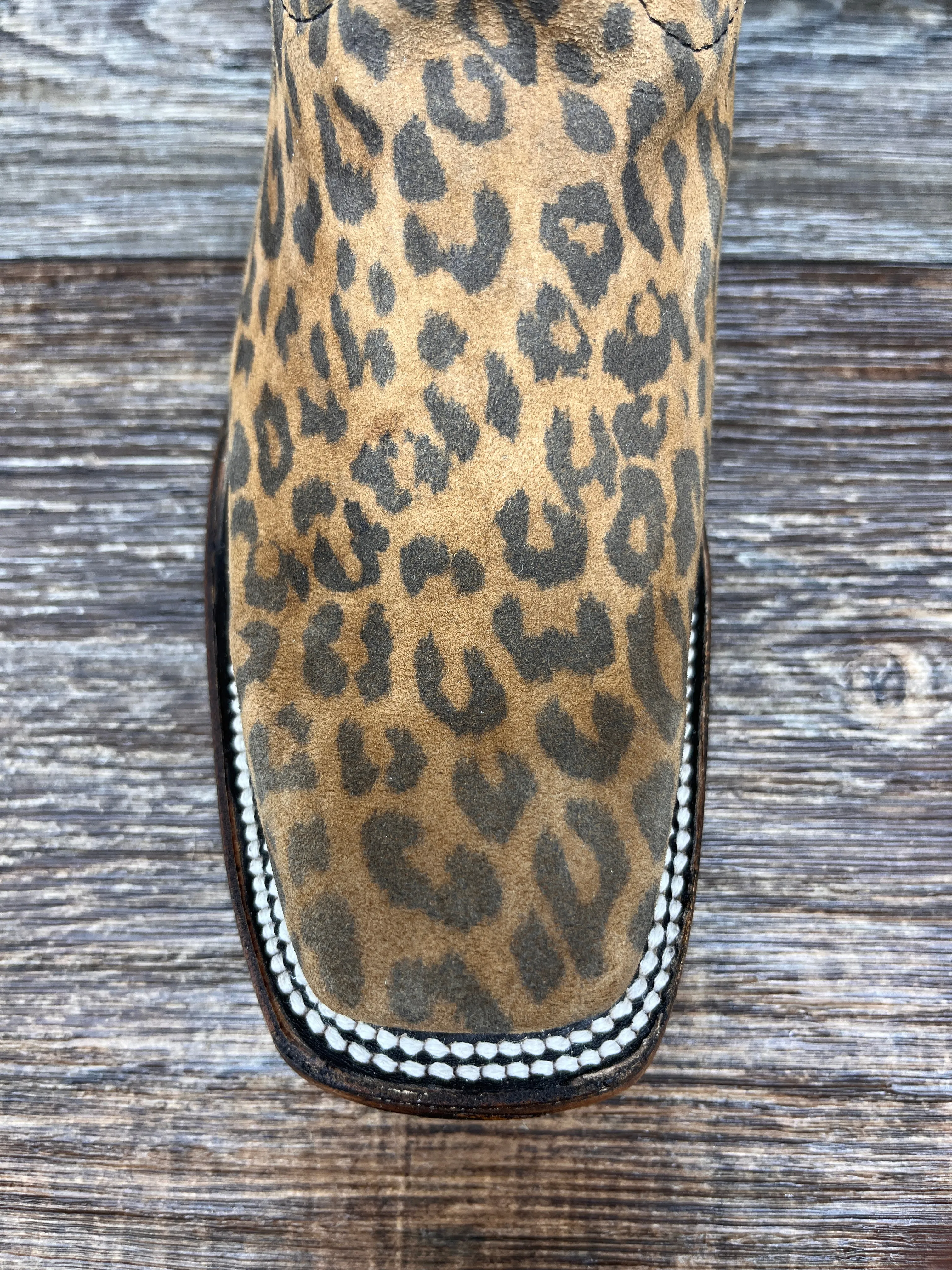 j7108 Kid's Youth Leopard Print Square Toe Western Boot by Corral