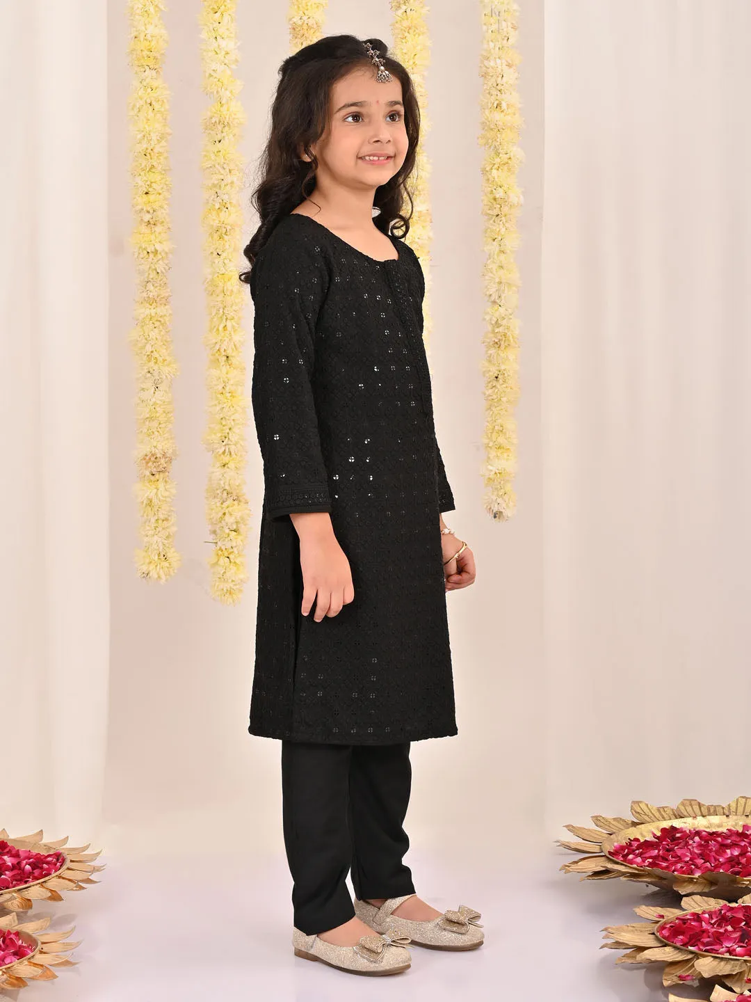 Jashvi Black And White Black BHAI BEHEN Siblings Matching Set