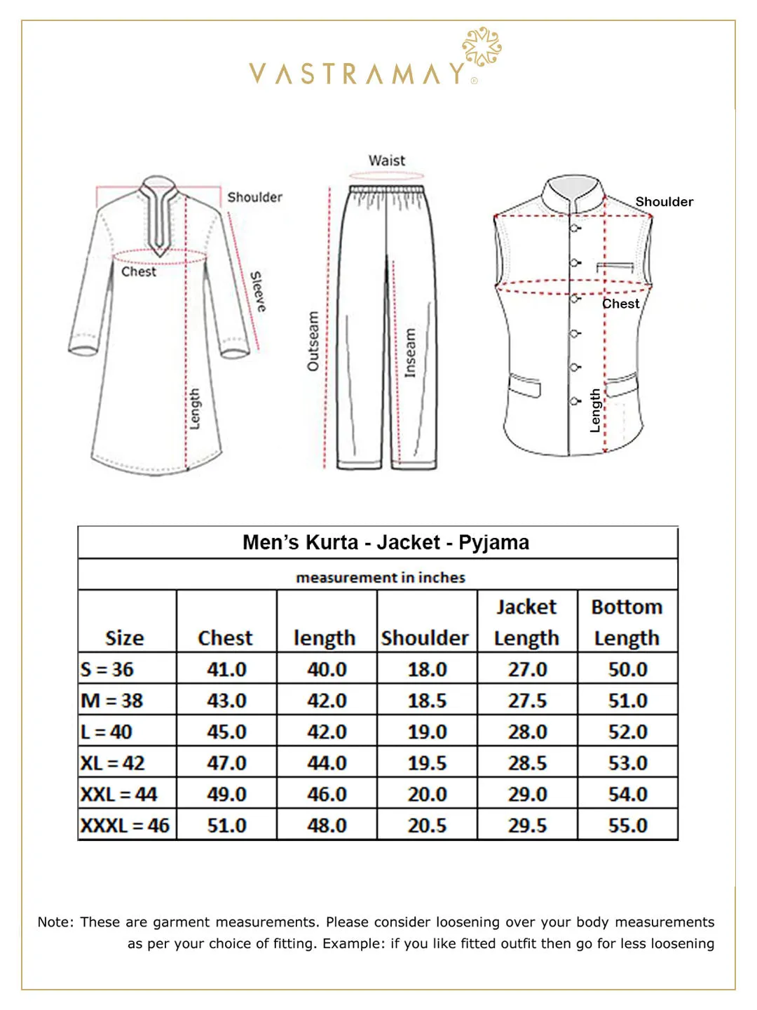 Jashvi Men's Green Printed Cotton Nehru Jacket With Mustard Kurta And White Pyjama Set