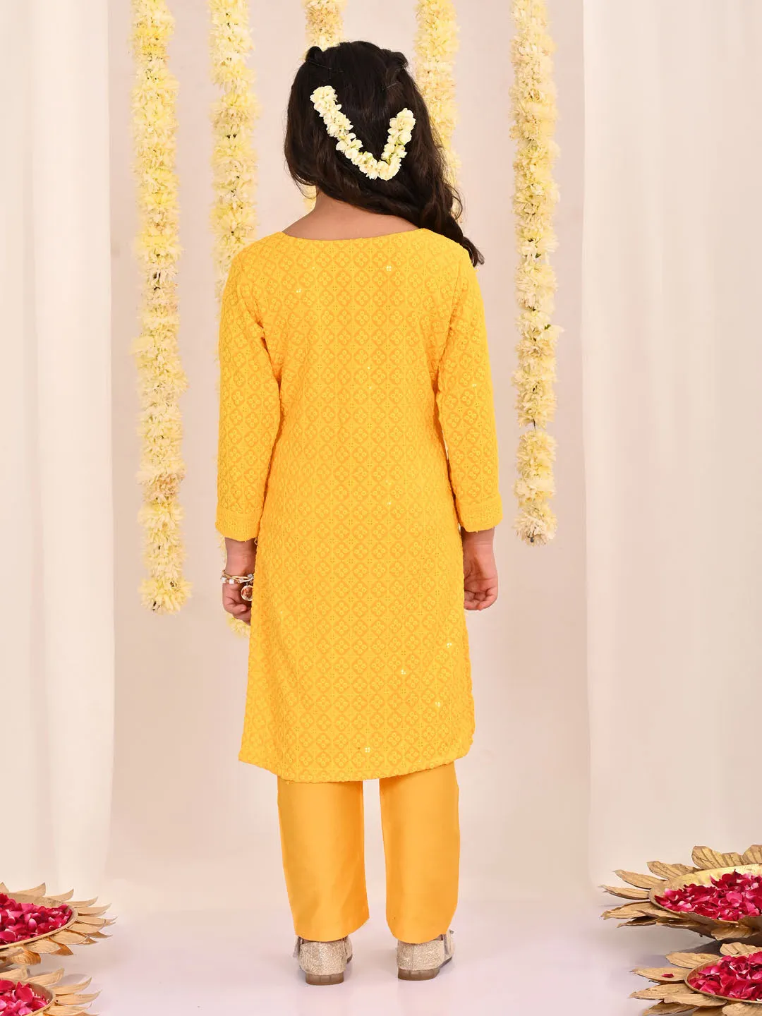 Jashvi Yellow And White Yellow BHAI BEHEN Siblings Matching Set