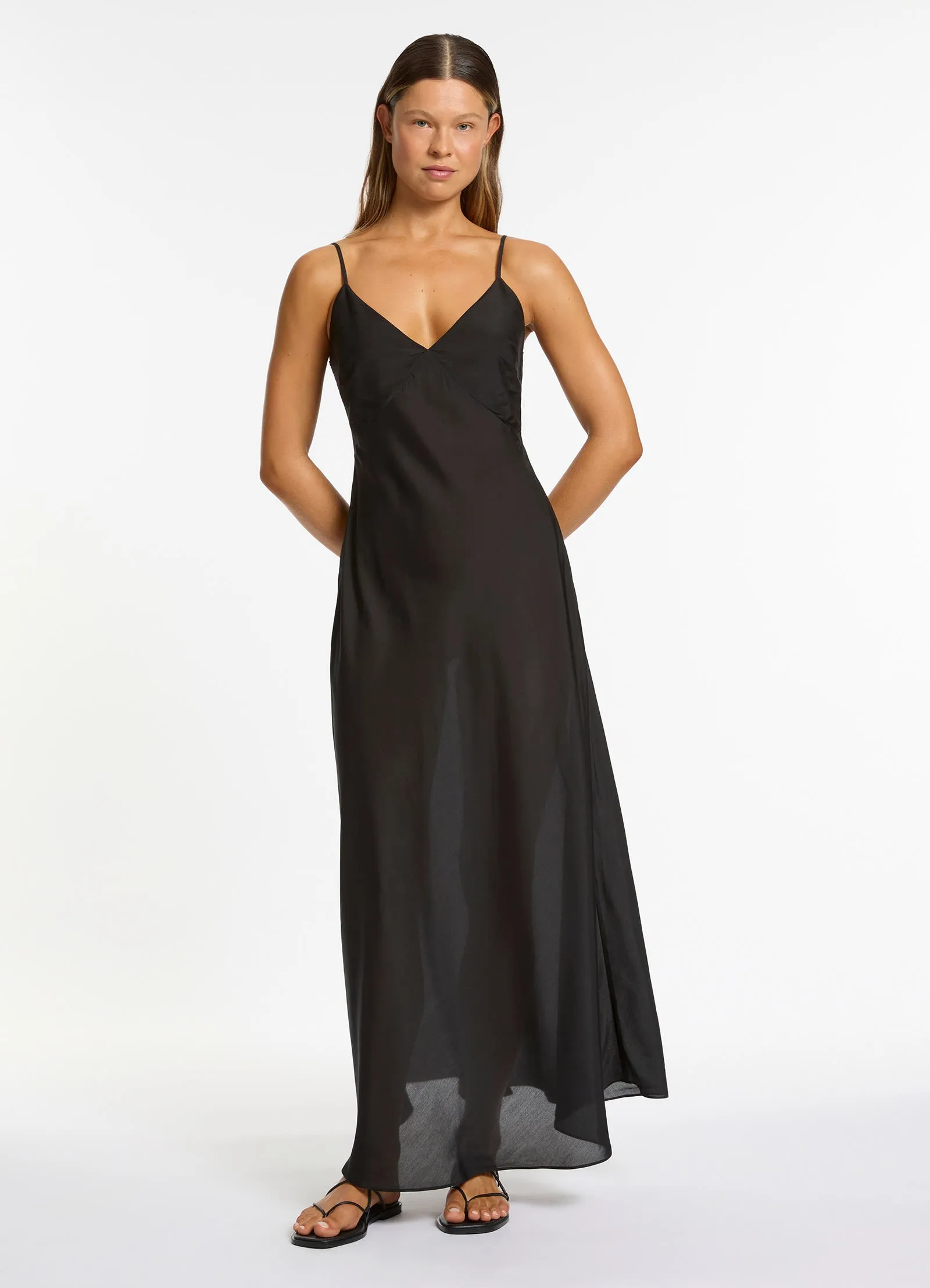 Jetset Slip Maxi Dress - Black