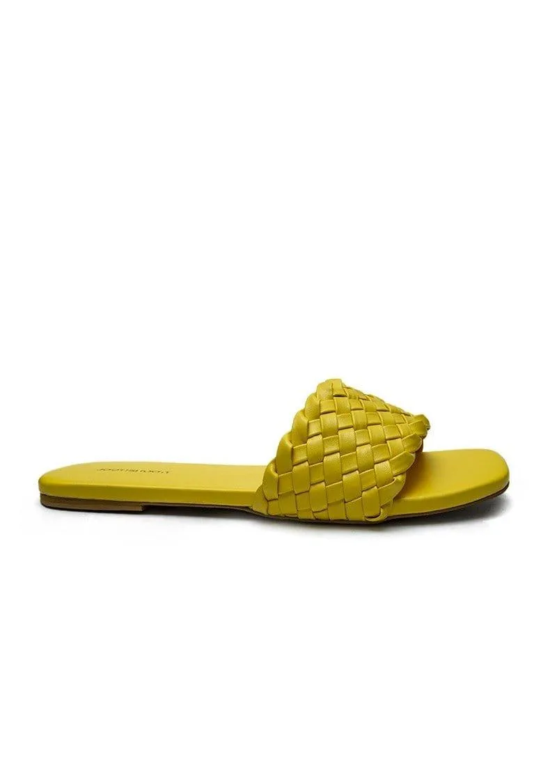 JootiShooti - Yellow Weave Slides