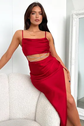 Kamdyn Midi Dress - Red