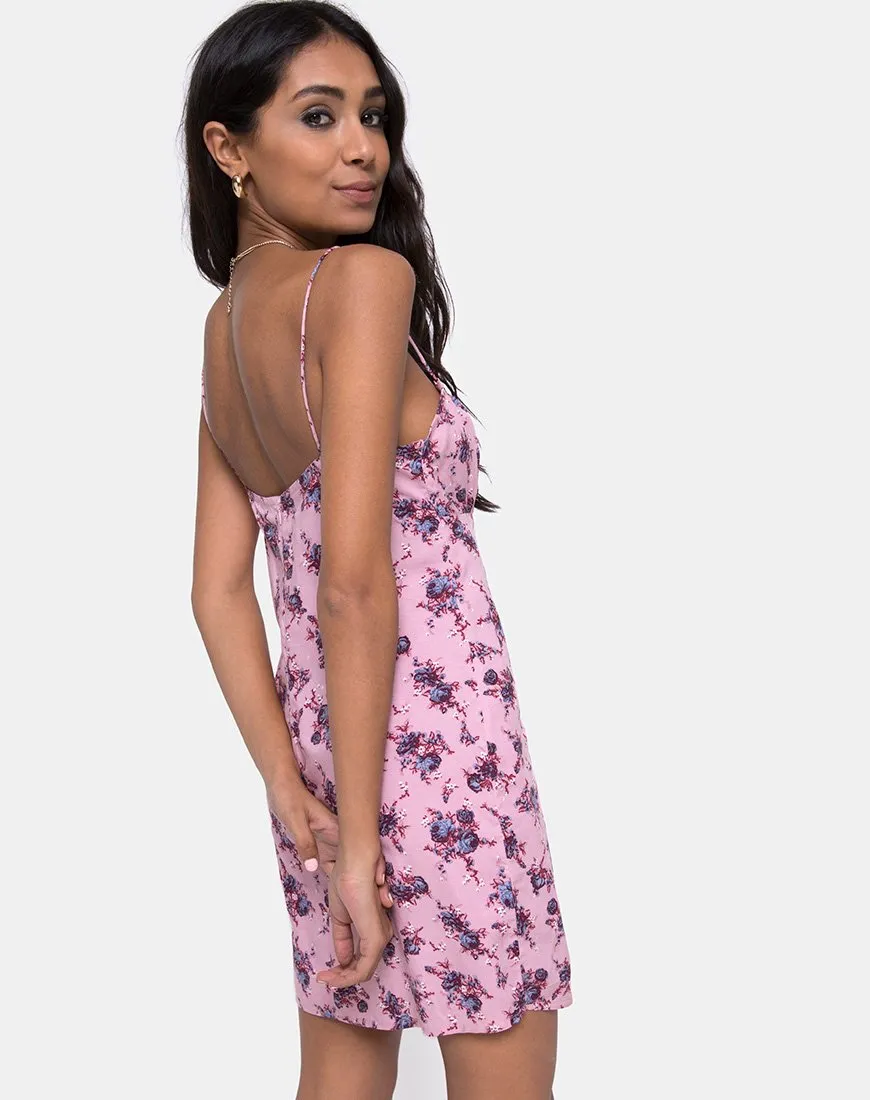 Kumala Slip Dress in Soheila Floral Blush