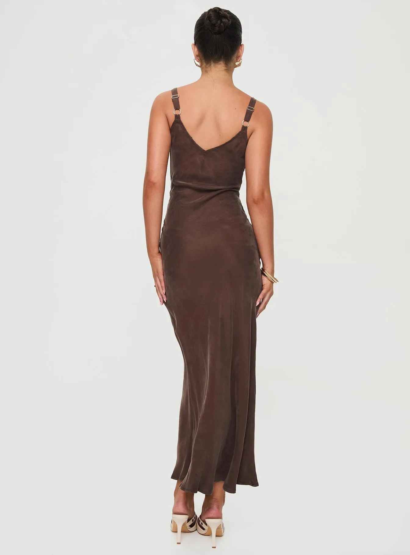 Laurette Maxi Dress Brown Petite