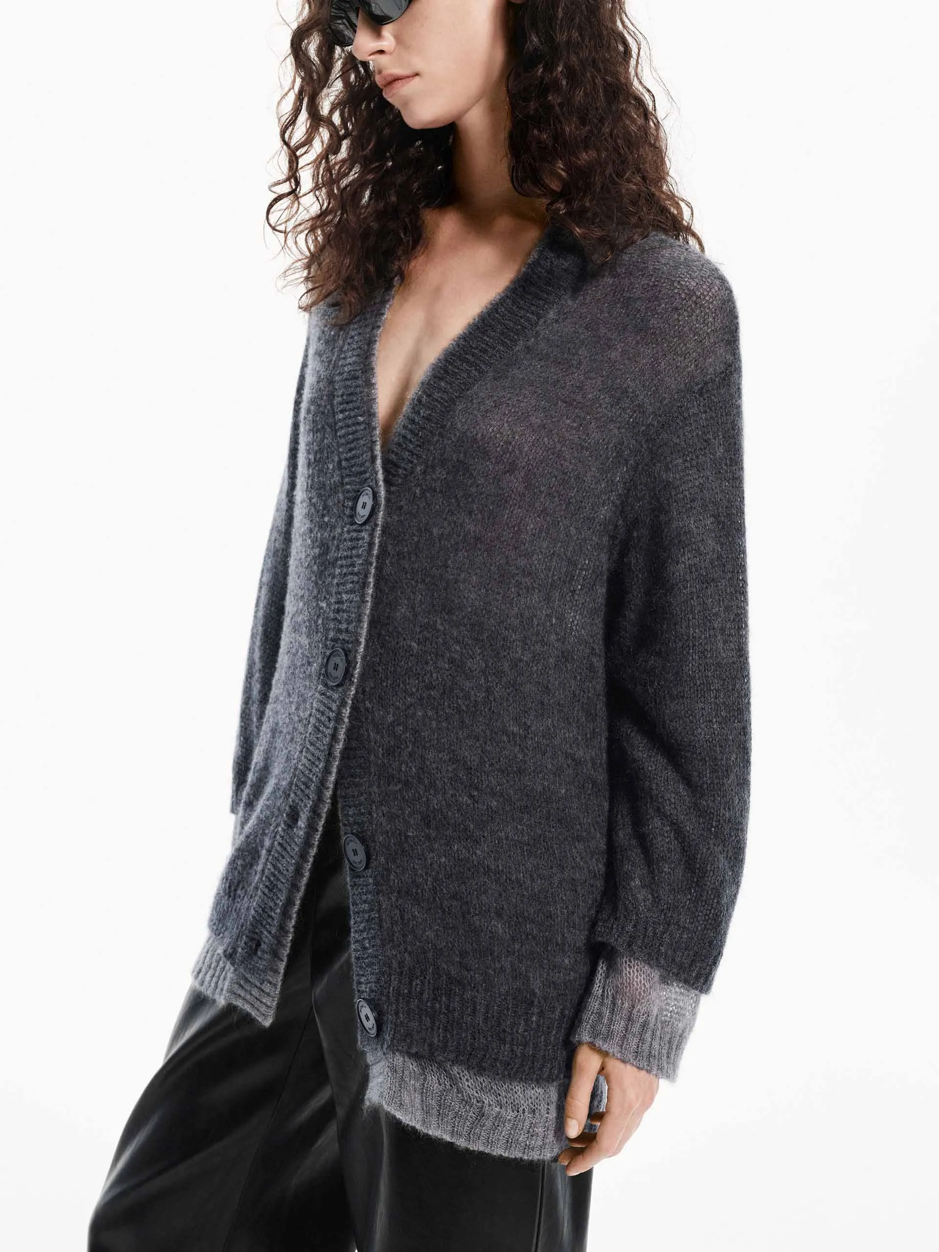 Layered Detail Loose Cardigan