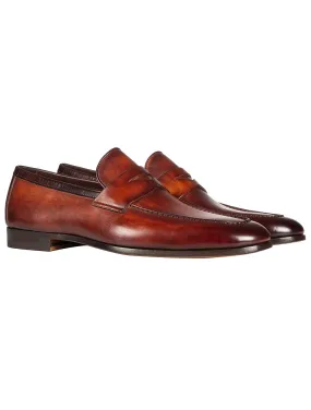 Leather Slip On Loafer Cognac