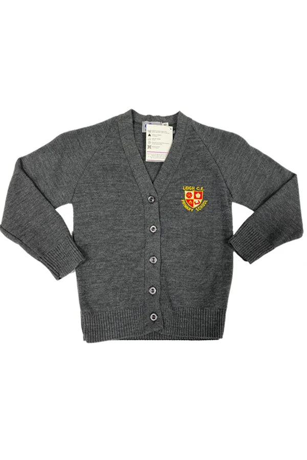 Leigh CE Primary School Knitted Cardigan with logo