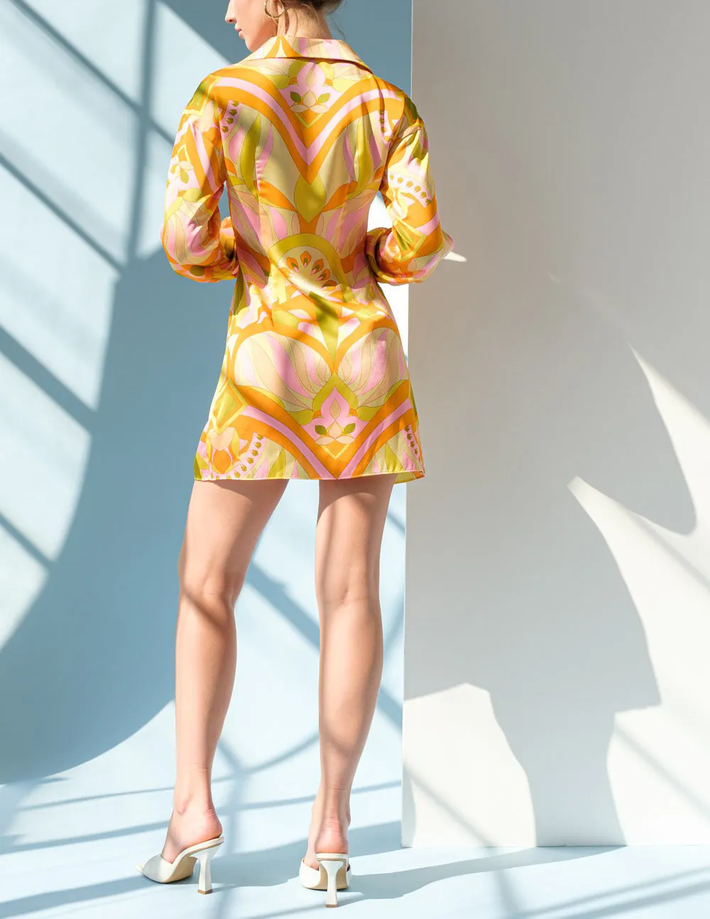 Lemon Mixture Wrap Dress