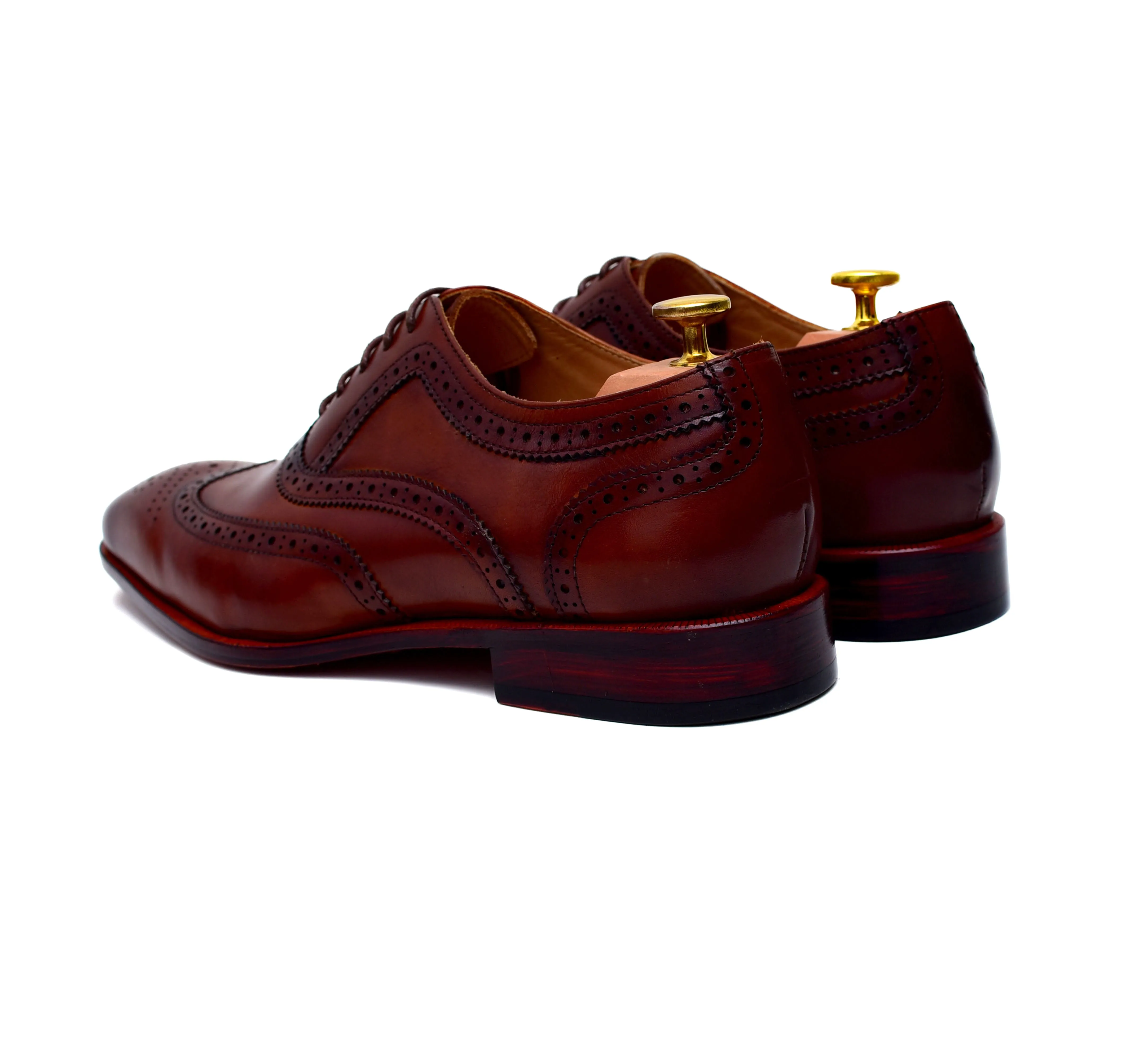 Lincoln - Brown Leather Wingtip Oxfords