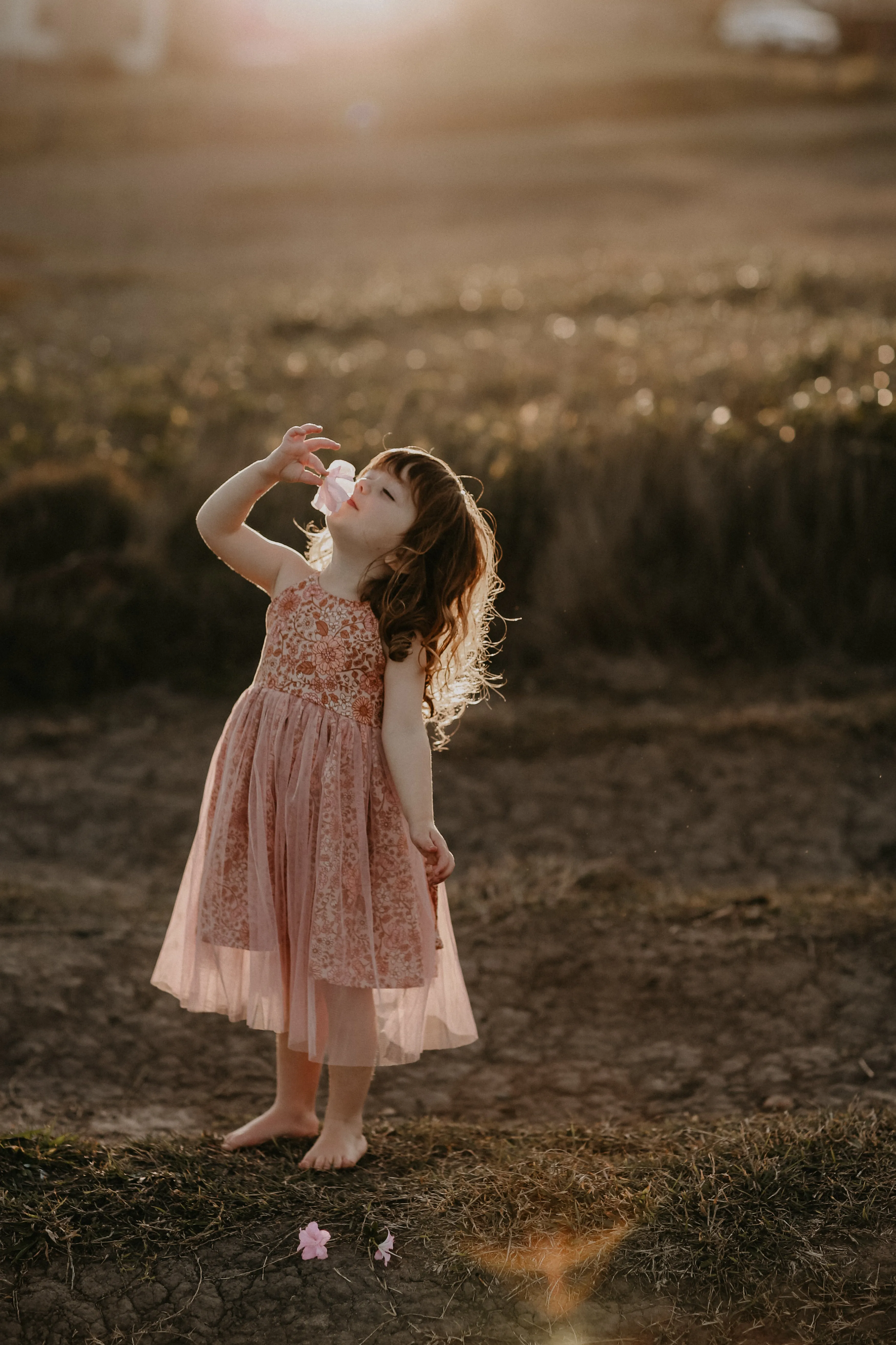 Linen and Tulle Dress - Bloom