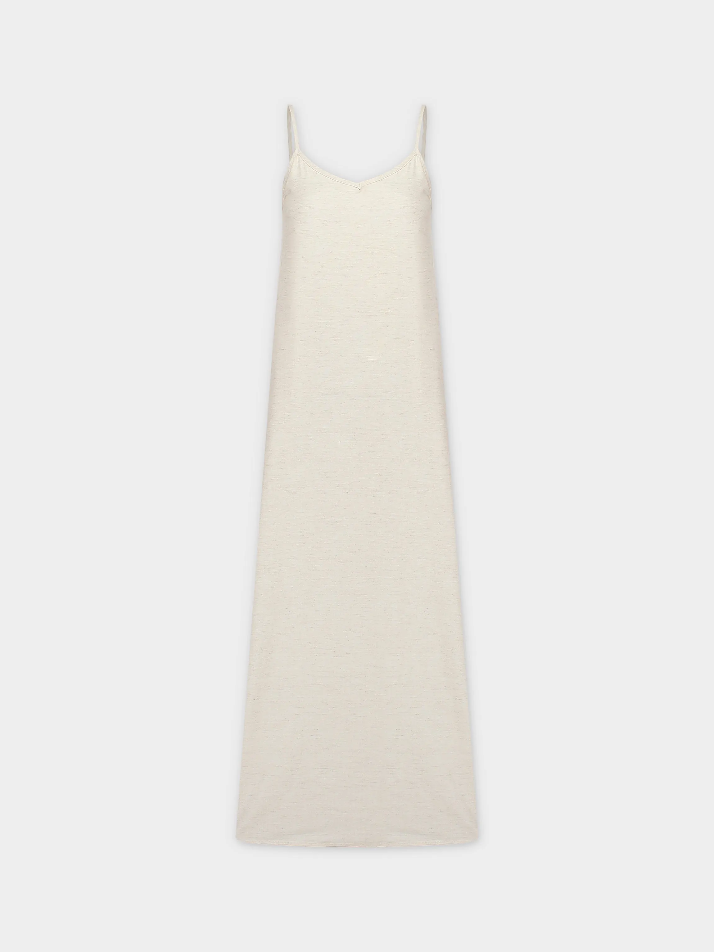 Linen Slip Dress-Oatmeal