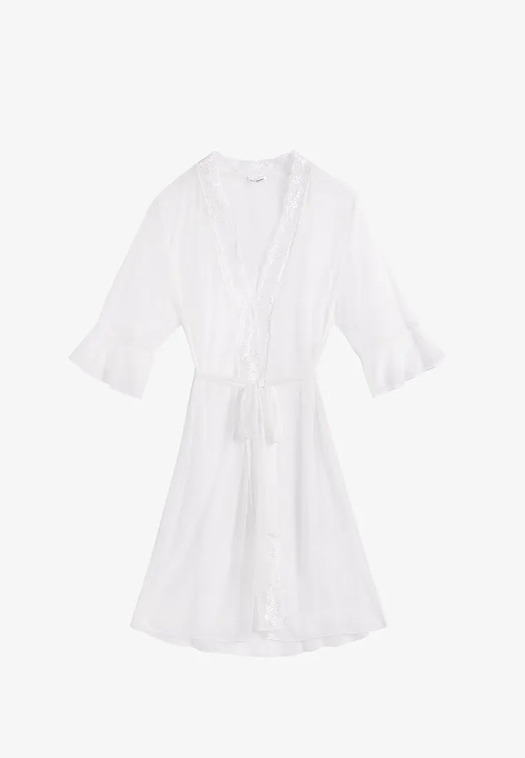 Lovesick Intimate Sexy Sheer Robe - White