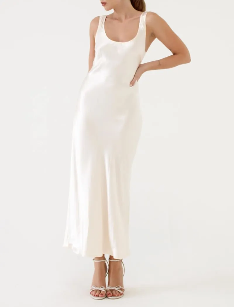 Market Midi Dress | Ivory